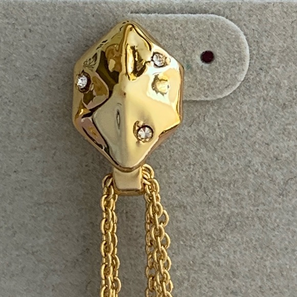 ALEXIS BITTAR NEW Miss Havisham Elegant Elements Gold Chain Pearl Drop Earrings - Picture 8 of 14